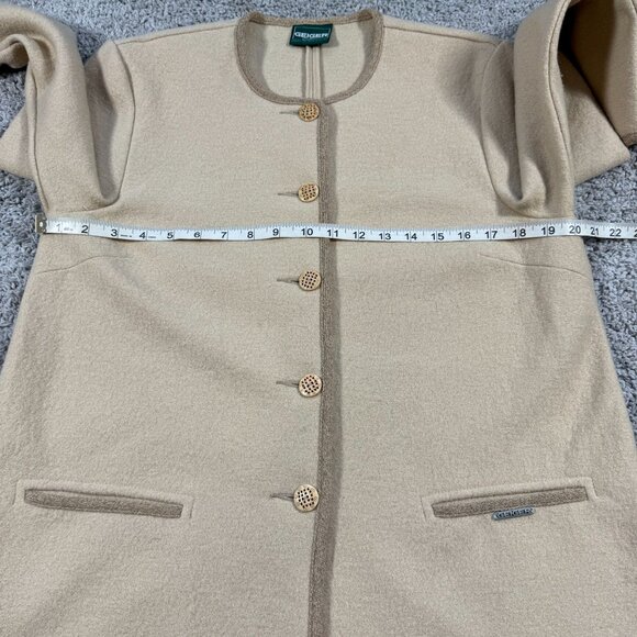 Geiger Collections Austria Wool Womens 40 Tan Cardigan Jacket Sweater Buttons - Picture 6 of 10